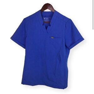 NWOT Figs Inala Scrub Top Capri Blue